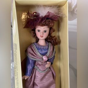 Vintage collectible French doll Lady Chatterley doll in a historical outfit